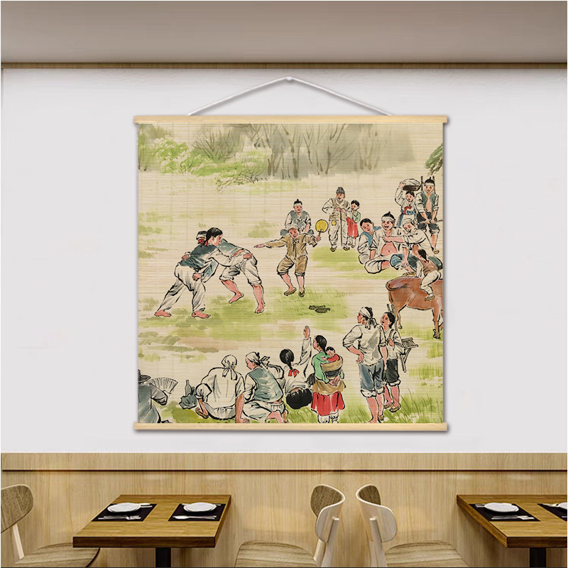 韓国バーベキュースタイルの壁掛け絵画、韓国風竹製カーテン、レ - Korean Lifestyle & Kids Boutique Photos のレビューと価格