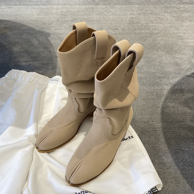 ファッションヴィンテージブーツ スプリットトゥ 韓国風チャン - Korean Lifestyle Aesthetic のレビューと価格