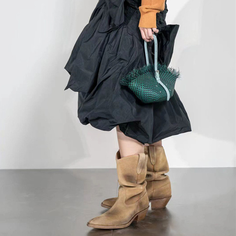 ファッションヴィンテージブーツ スプリットトゥ 韓国風チャン - Korean Lifestyle Aesthetic のレビューと価格