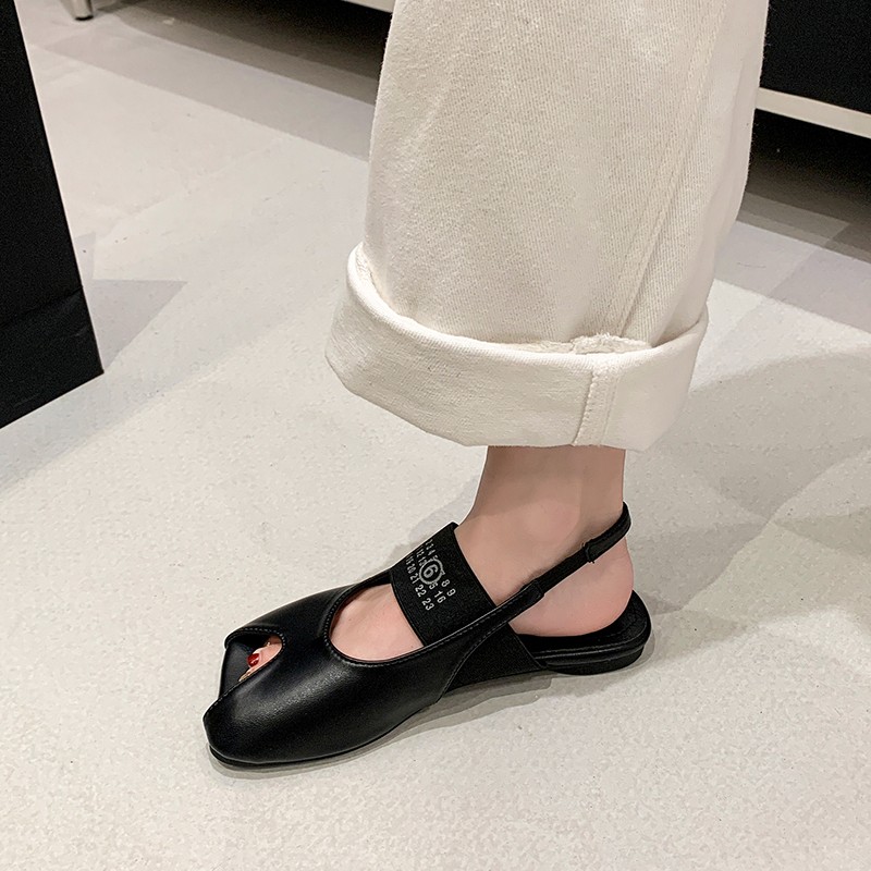 韓国風ニッチミニマリストオープントゥフィッシュマウスシューズ - Korean Lifestyle Aesthetic のレビューと価格