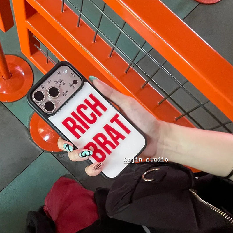 韓国風ファッションクールな赤文字スマホケース iPhone  - Korean Lifestyle Aesthetic のレビューと価格