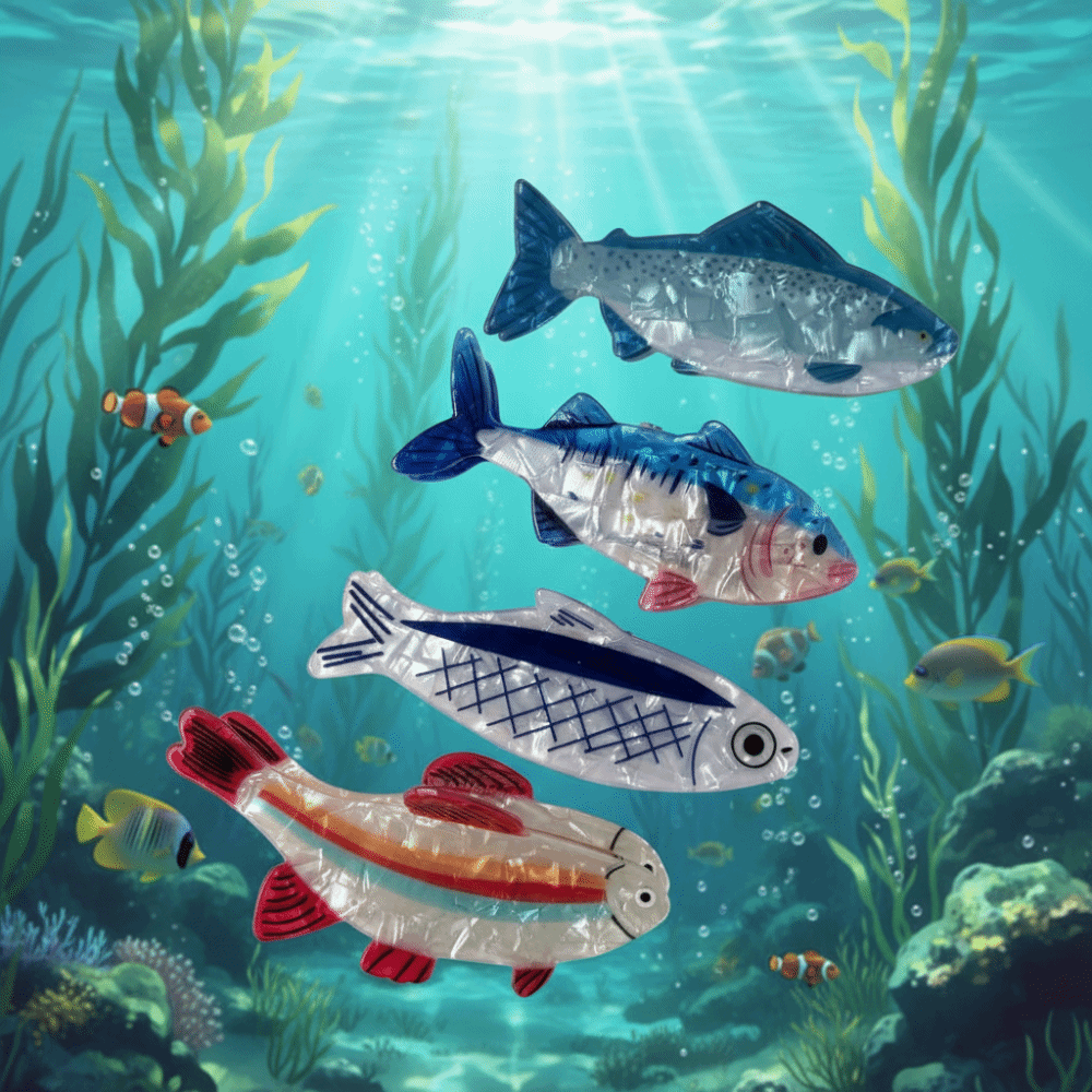 ヘアピン 海洋動物 ヘアクリップ ツナ PVC 海洋生物 魚 - Korean Lifestyle & Kids Boutique Photos のレビューと価格